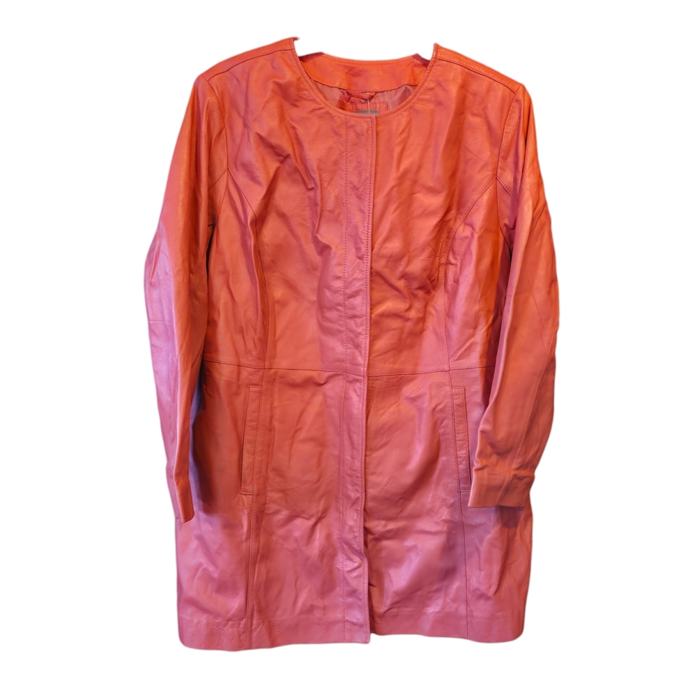Jessica Coral Leather Jacket